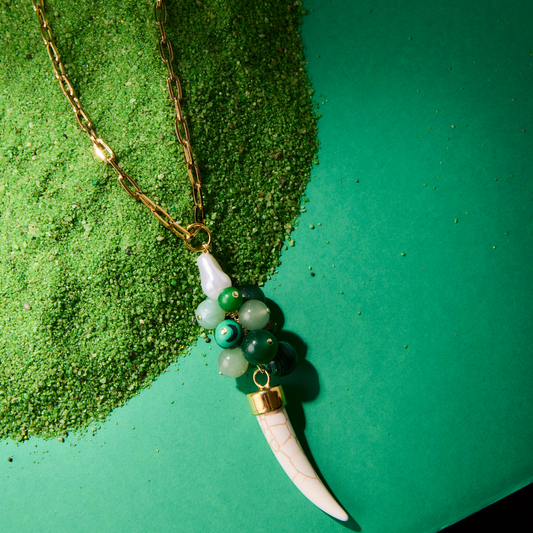 Colar Longo Pedras Naturais