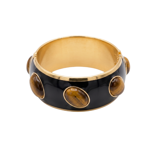 Pulseira Mola Pintura Pedra