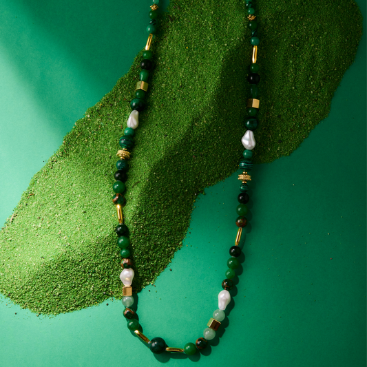 Colar Fio Longo Pedras Naturais