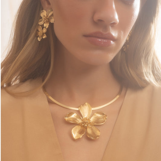 Colar Aro Flor Giverny