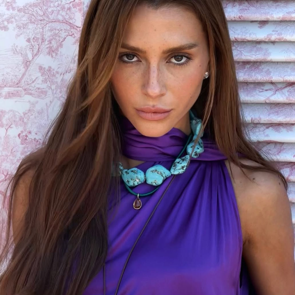 Colar Turquesa Pedra Bruta