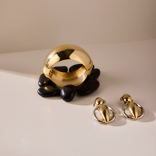 Brinco Duplo Ouro Níquel