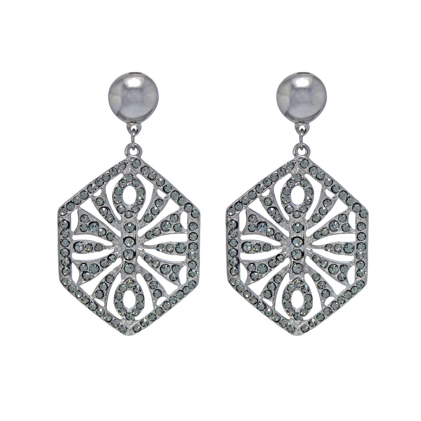 Brinco Art Déco Strass