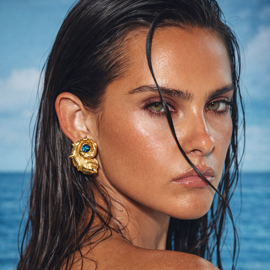 Brinco Caramujo Pedra