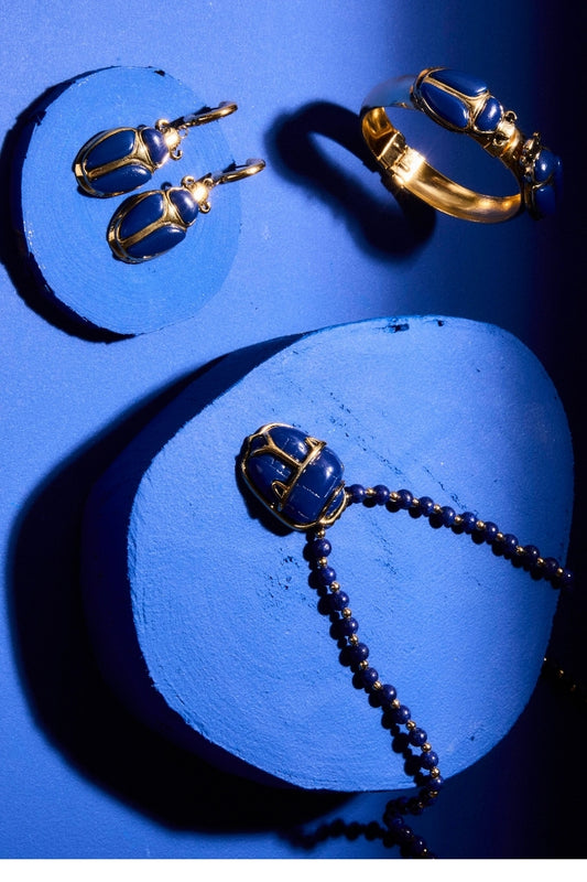 Colar Escaravelho Pedra Lápis