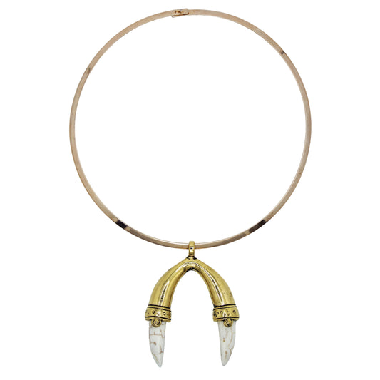 Colar Aro Dente Duplo