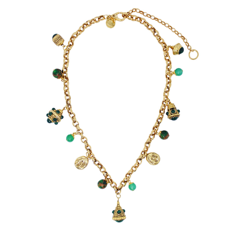 Colar Curto Berloques Vintage