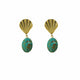 Brinco Concha Pequena Turquesa Mediterrâneo