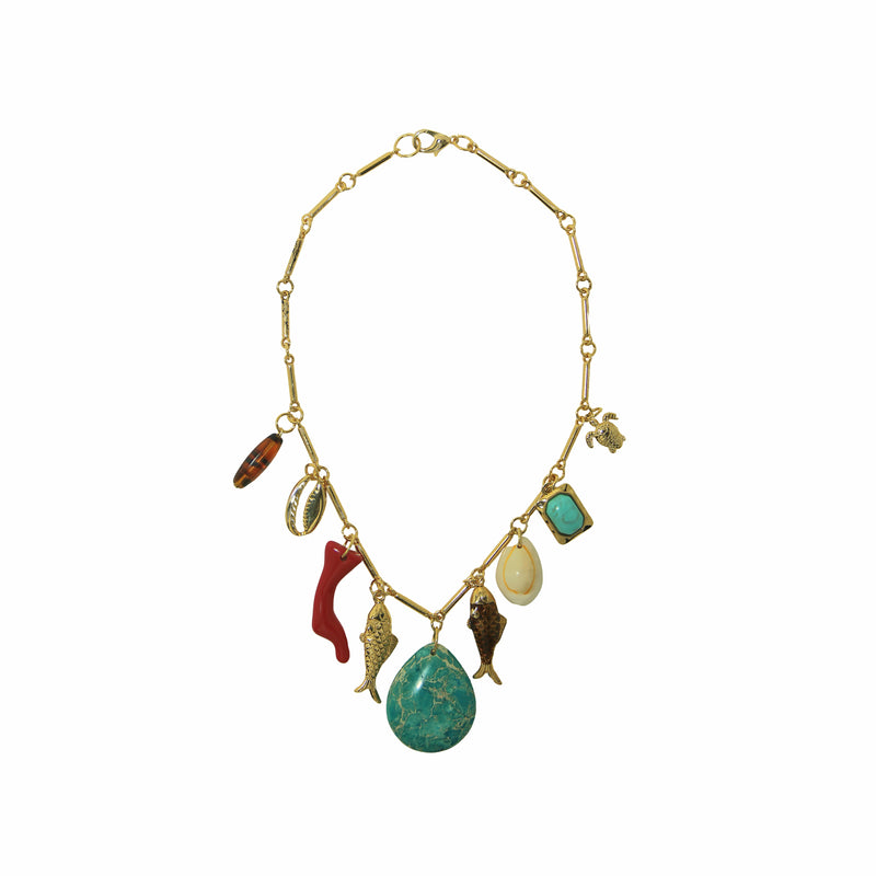 Colar Multi Pingentes Mediterrâneo