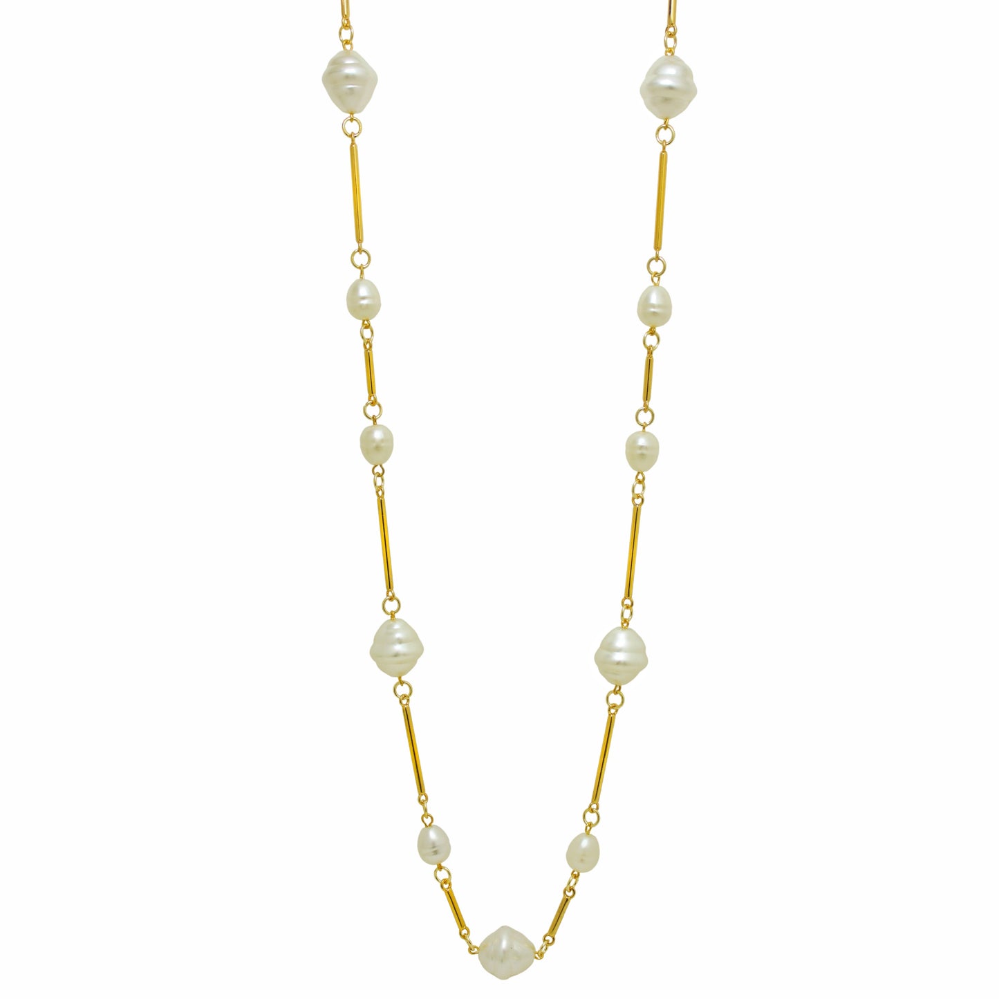 Colar Fio Pérolas Pétalas