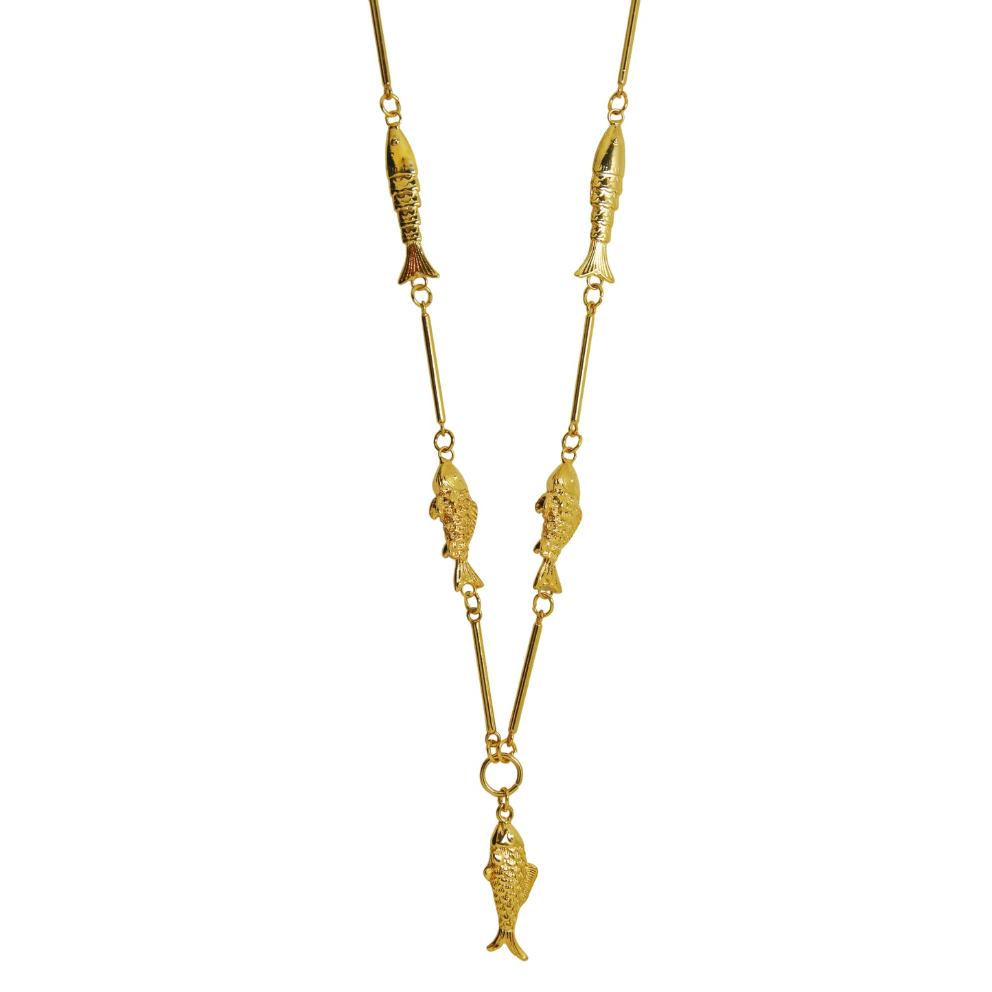 Colar Longo Peixe Ouro