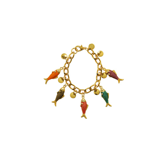 Pulseira Peixes Pintura Vitral