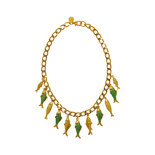 Colar Curto Peixe Vitral