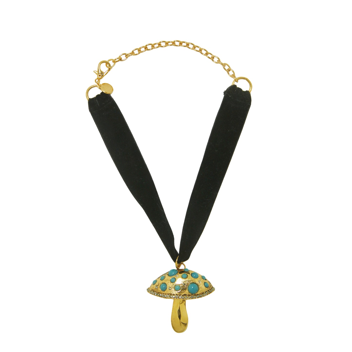 Choker Veludo Cogumelo