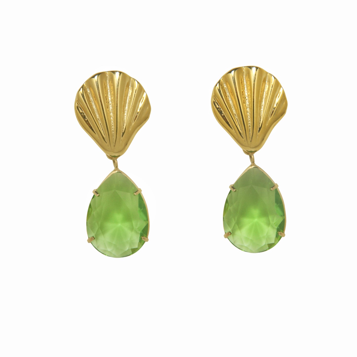 Brinco Concha Pedra Gota