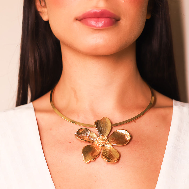 Colar Aro Flor Giverny