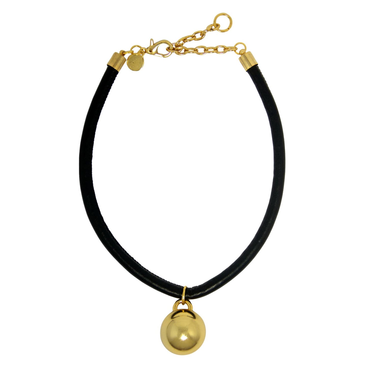 Colar Couro Esfera