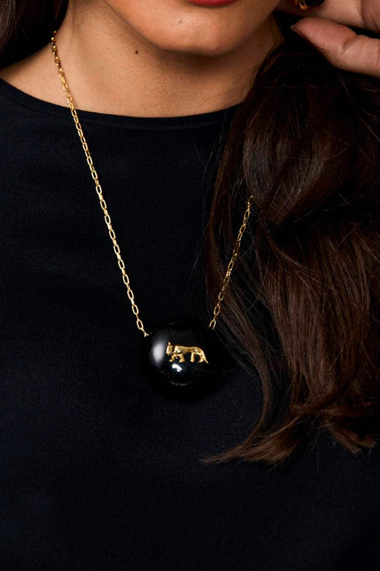 Colar Esfera Pantera