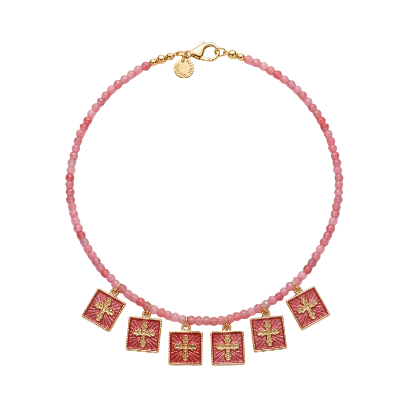 Colar Curto 7 Pingentes Relicário Imperial