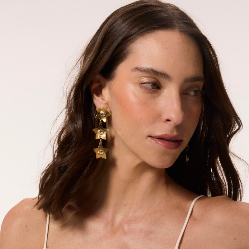 Brinco Triplo Estrelas