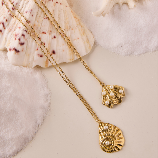 Colar Longo Caracol Pérola