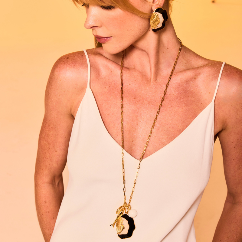 Colar Penca Concha Pintada