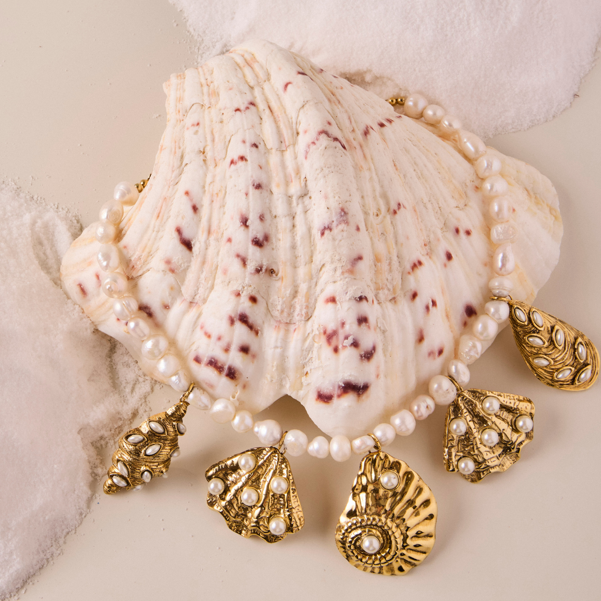 Colar Concha Caracol Pérola