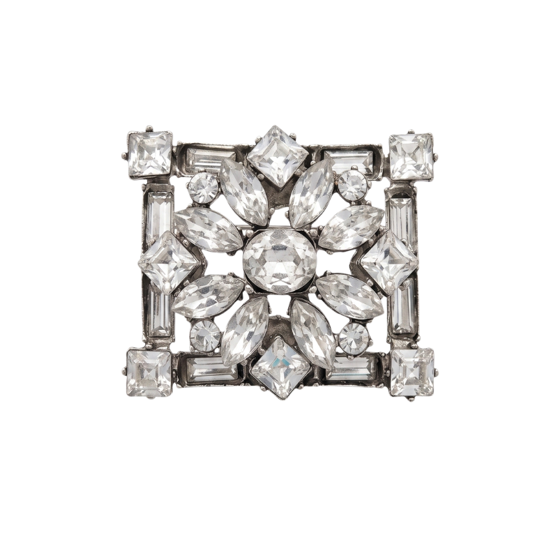 Broche Cristale Retangular