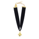 Choker Veludo Cogumelo Ouro