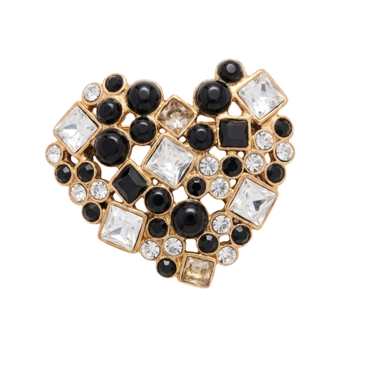Broche Multi Pedras Coração