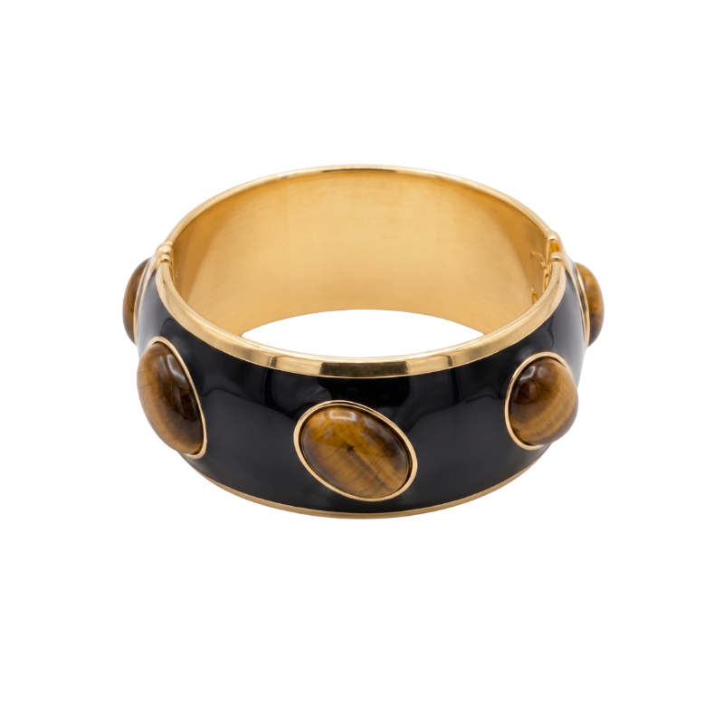 Pulseira Mola Pintura Pedra