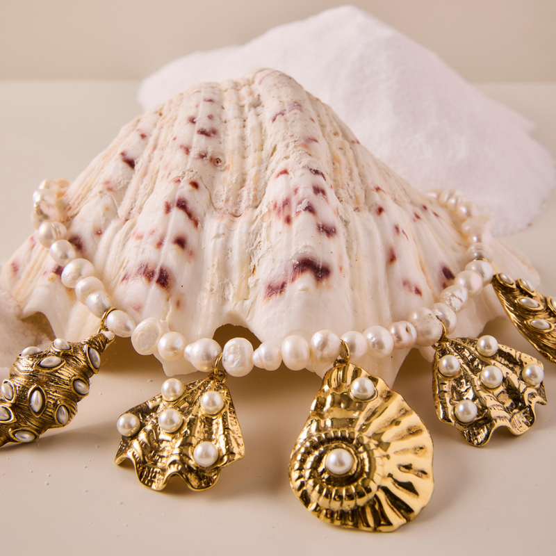 Colar Concha Caracol Pérola