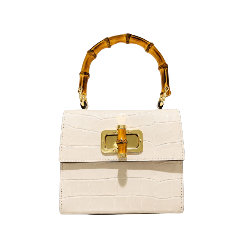 Bolsa Croco Alça Bambu
