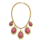Colar Pingentes Flor De Coral