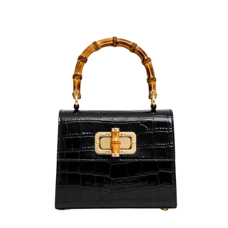 Bolsa Croco Alça Bambu