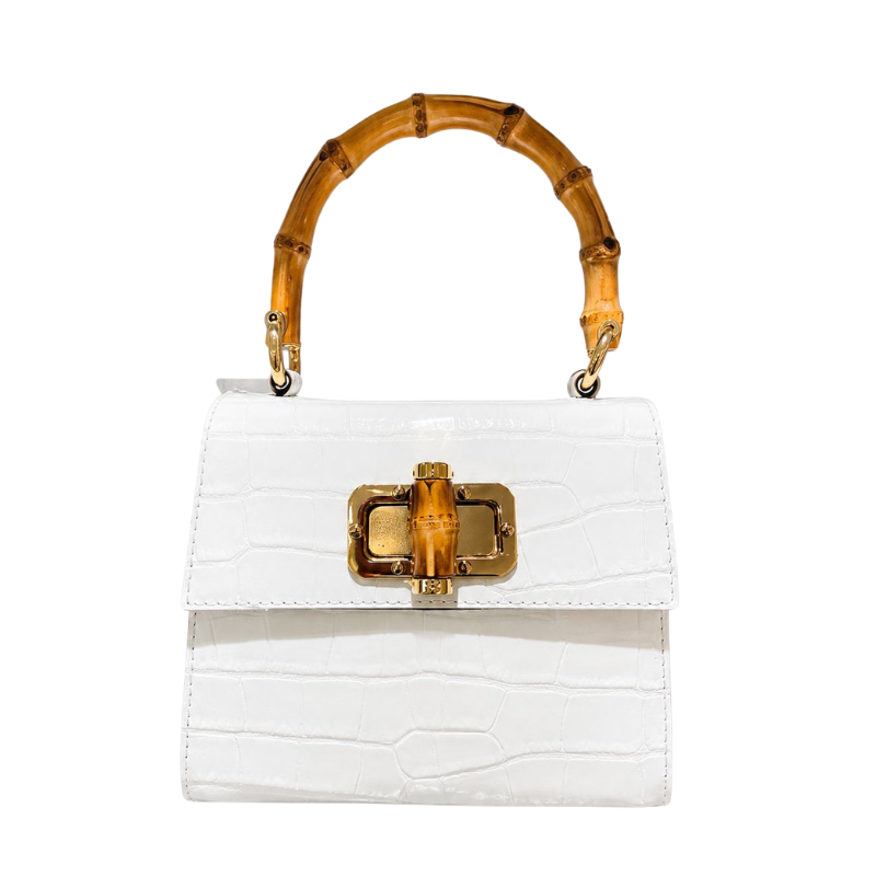 Bolsa Croco Alça Bambu