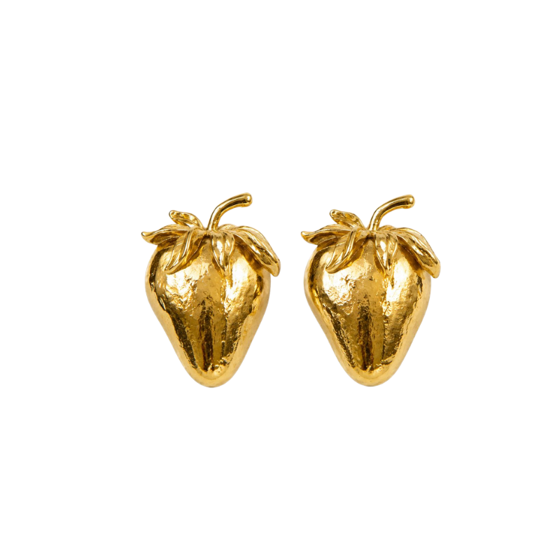 Brinco Morango Ouro
