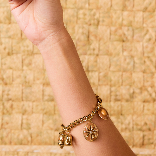 Pulseira Charme Pedra Savana