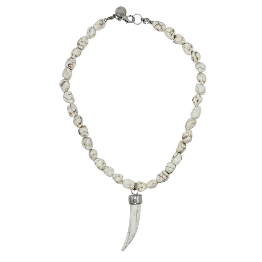 Colar Curto Dente Pedra