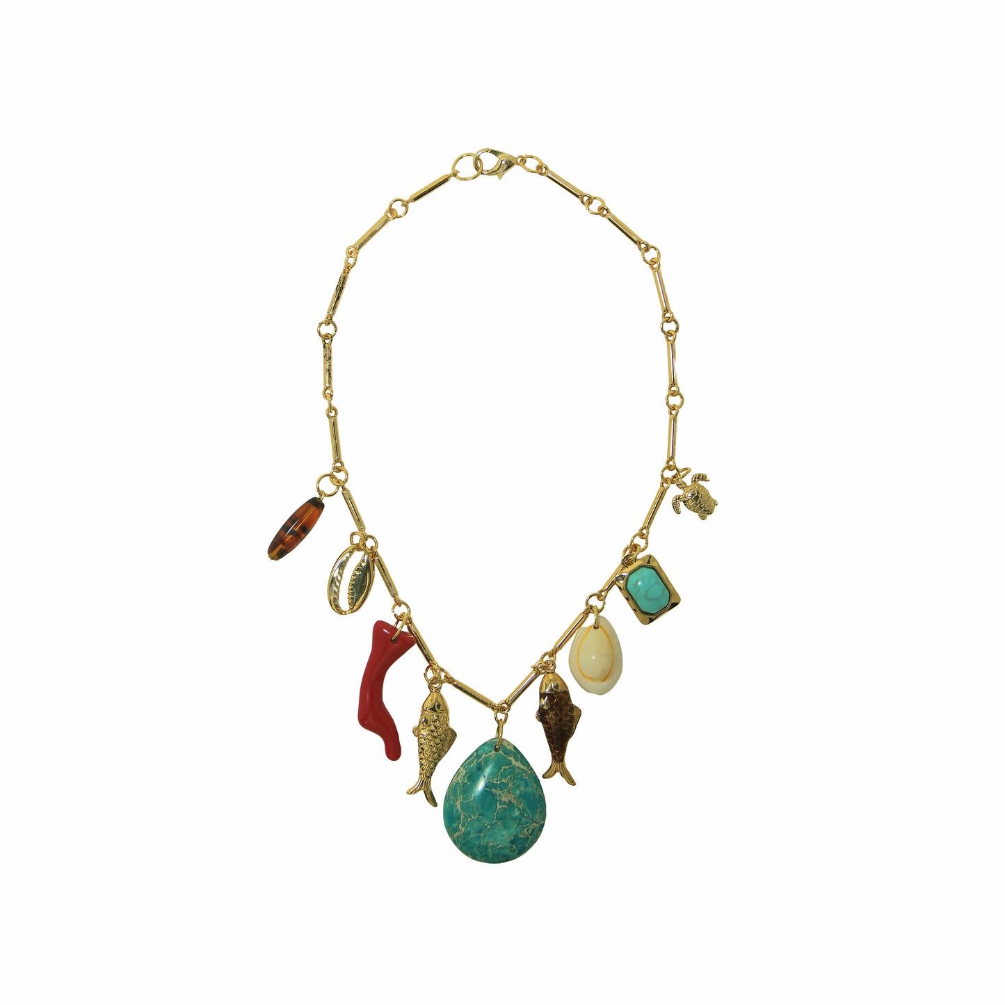 Colar Multi Pingentes Mediterrâneo