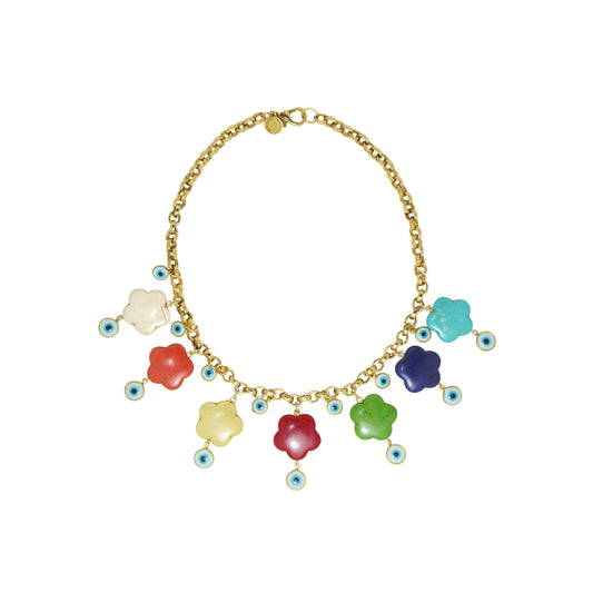 Colar Curto Howlita Olho