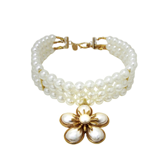 Choker Flor Pérola