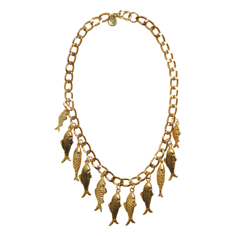 Colar Curto Peixe Vitral