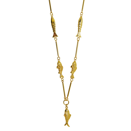 Colar Longo Peixe Ouro