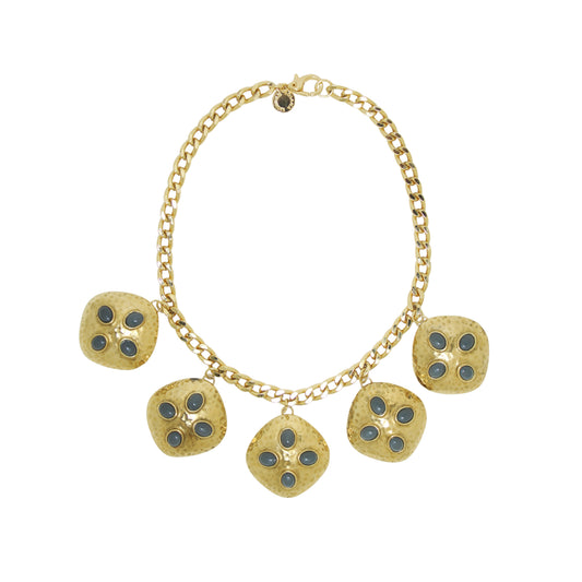 Colar Martelado Pedras