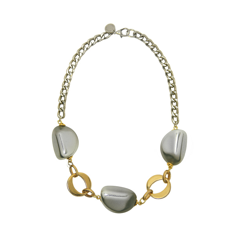 Colar Corrente Contas Curto Palace