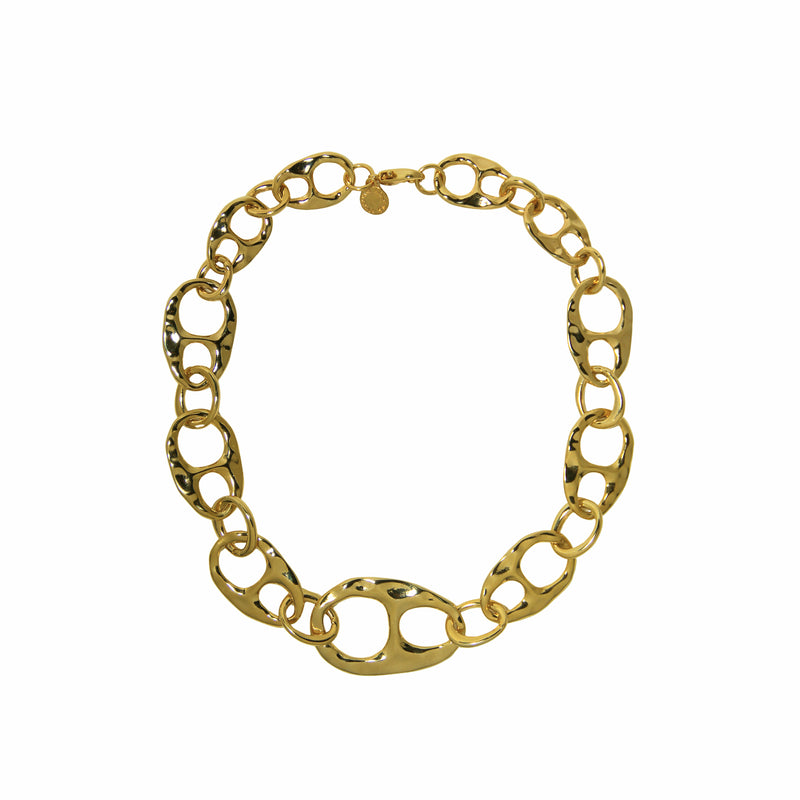 Choker Elos Grandes Martelados