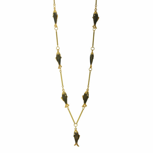 Colar Longo 7 Peixes Vitral