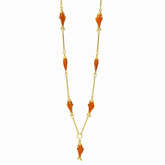 Colar Longo 7 Peixes Vitral