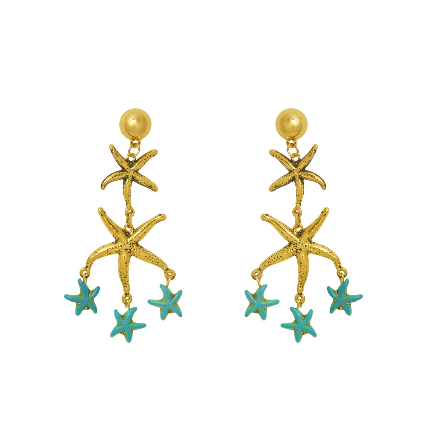 Brinco Estrela Turquesa Oceano